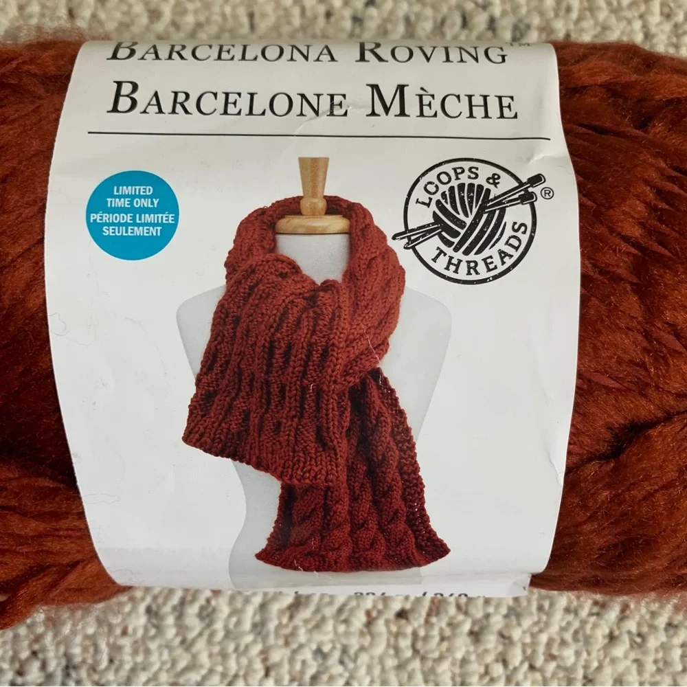 Loops & Threads Barcelona Roving Yarn Rust - Picture 2 of 3